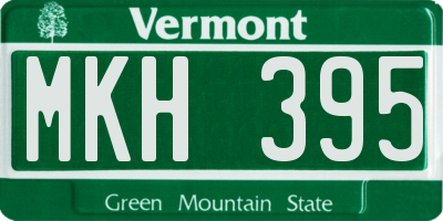 VT license plate MKH395