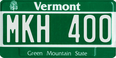 VT license plate MKH400