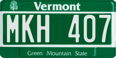 VT license plate MKH407