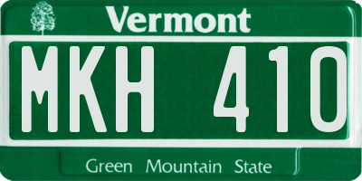 VT license plate MKH410