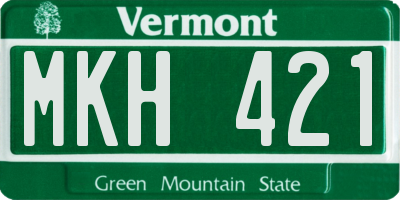 VT license plate MKH421