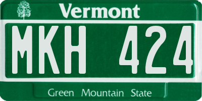 VT license plate MKH424