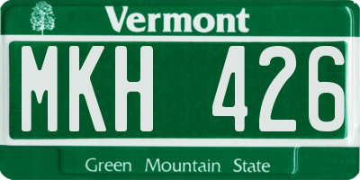 VT license plate MKH426