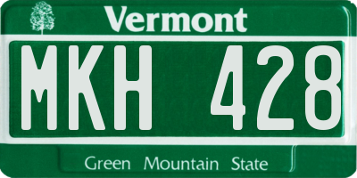 VT license plate MKH428