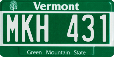 VT license plate MKH431