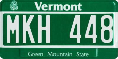 VT license plate MKH448