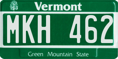 VT license plate MKH462