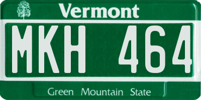 VT license plate MKH464