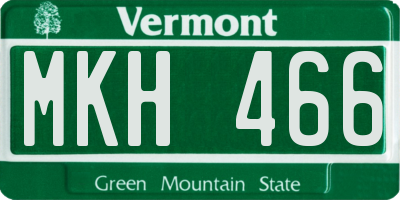 VT license plate MKH466