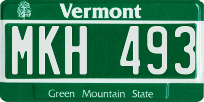 VT license plate MKH493