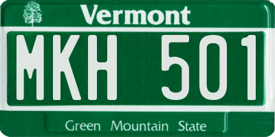 VT license plate MKH501