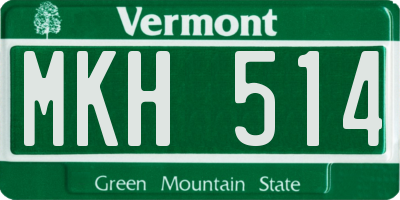 VT license plate MKH514