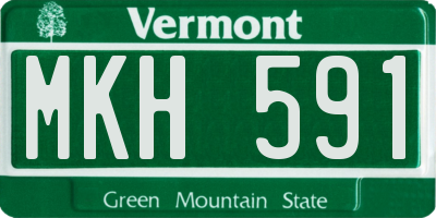 VT license plate MKH591