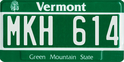 VT license plate MKH614