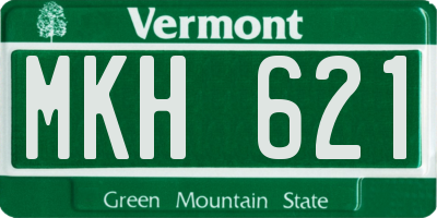 VT license plate MKH621
