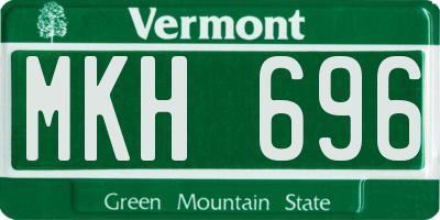 VT license plate MKH696