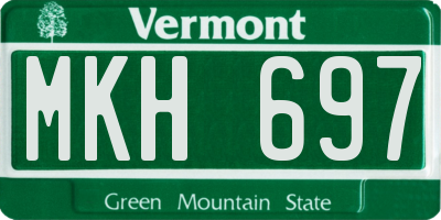VT license plate MKH697