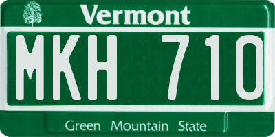 VT license plate MKH710