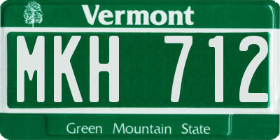 VT license plate MKH712
