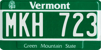 VT license plate MKH723