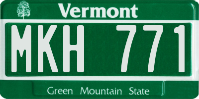VT license plate MKH771