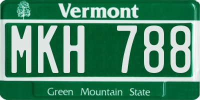 VT license plate MKH788
