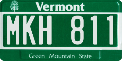 VT license plate MKH811