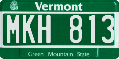 VT license plate MKH813