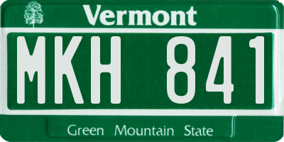 VT license plate MKH841