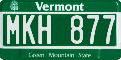 VT license plate MKH877