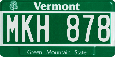 VT license plate MKH878