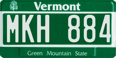 VT license plate MKH884