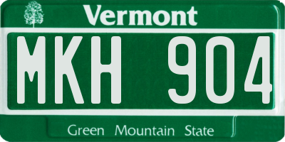 VT license plate MKH904