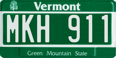 VT license plate MKH911