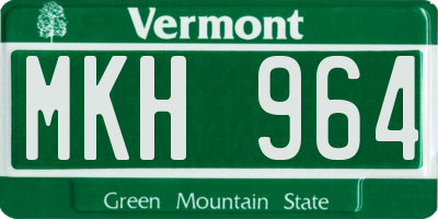 VT license plate MKH964