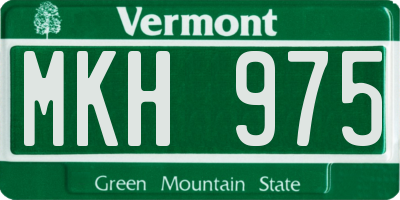 VT license plate MKH975