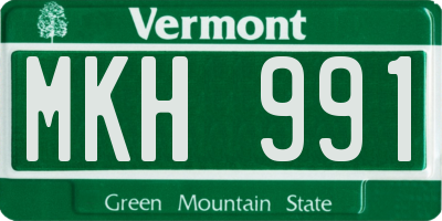 VT license plate MKH991