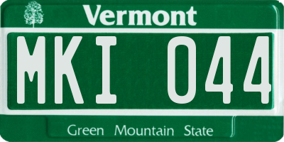 VT license plate MKI044
