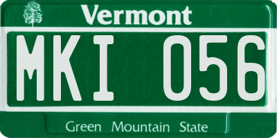 VT license plate MKI056