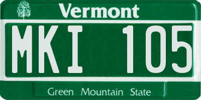 VT license plate MKI105