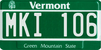 VT license plate MKI106