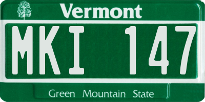 VT license plate MKI147