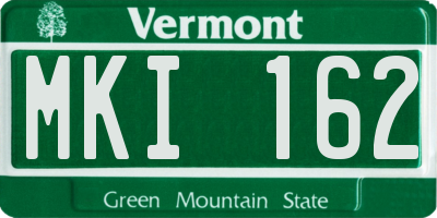 VT license plate MKI162