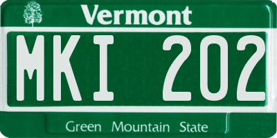 VT license plate MKI202