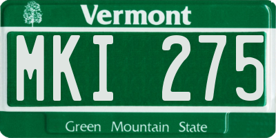 VT license plate MKI275
