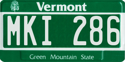 VT license plate MKI286