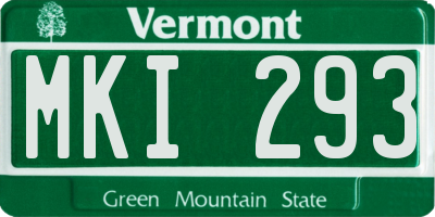 VT license plate MKI293
