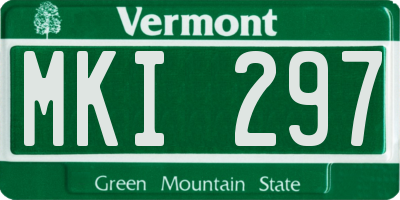 VT license plate MKI297