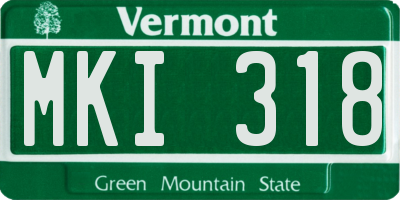 VT license plate MKI318