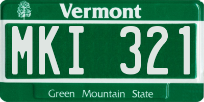 VT license plate MKI321